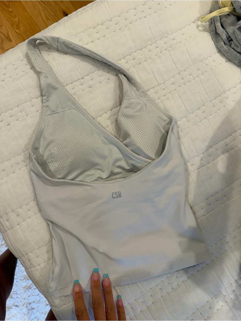 CSB Form Athena Halter Tank - Dusty Gray - Picture 2 of 4